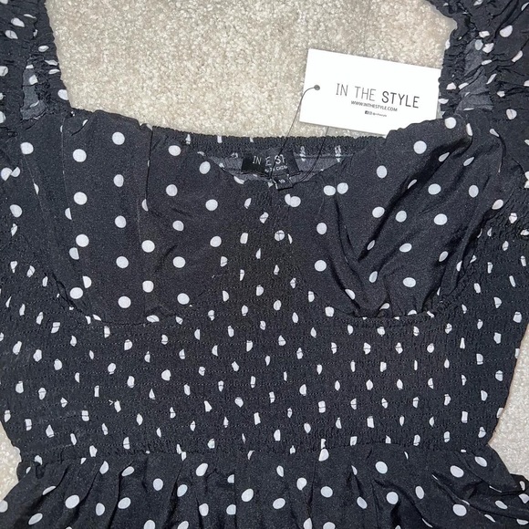 POLKA DOT DRESS WITH SLIT - Picture 5 of 9